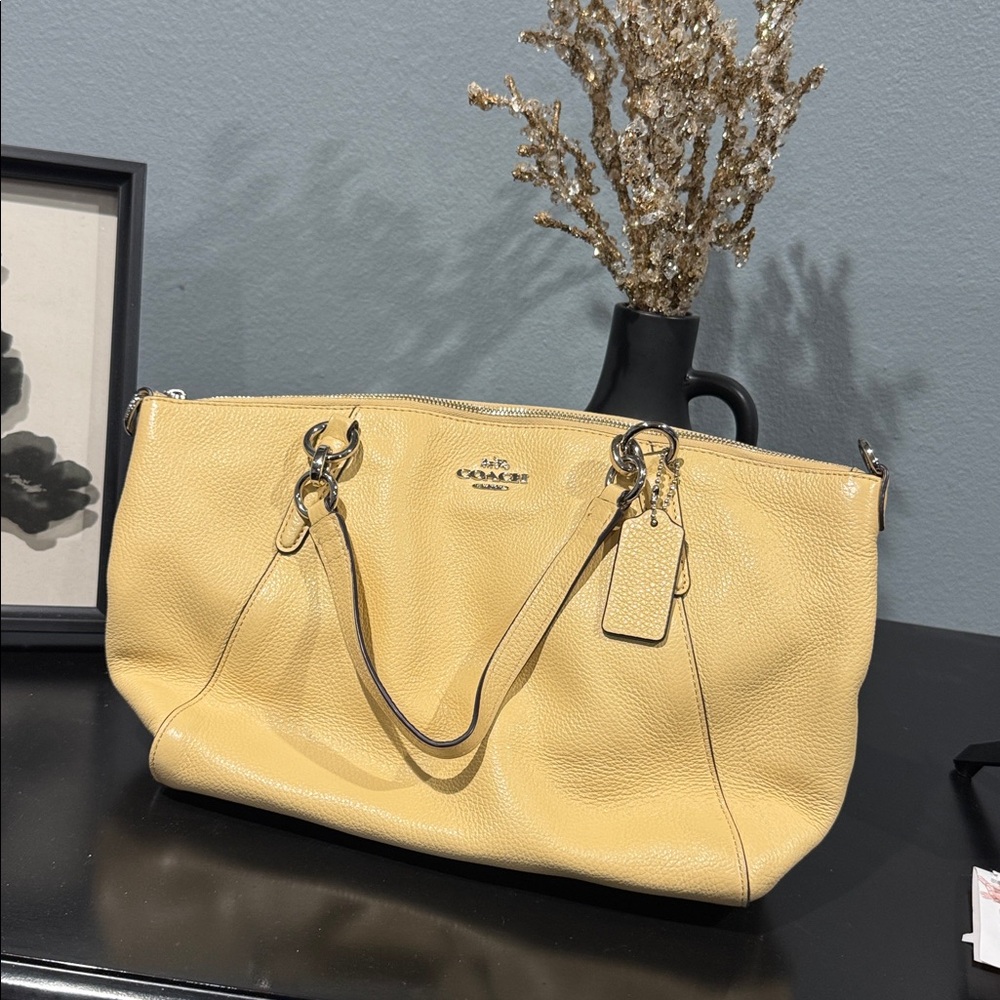 Coach Yellow Satchel Bag - Picture 5 of 6